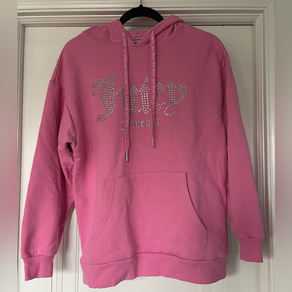 Juicy Couture Rhinestone Fleece Hoodie Sz M